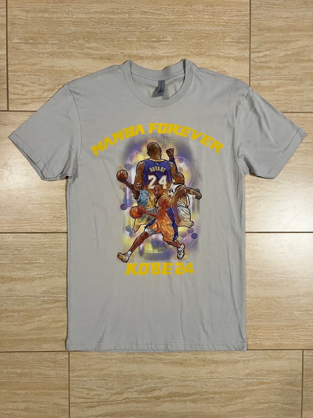 Kobe Bryant Mamba Forever T-Shirt Gray Size Small – KOBE 24 Tribute Graphic Tee